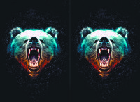 Обложка Злой медведь для паспорта / автодокументов