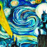 Обложка Van Gogh Batman для паспорта / автодокументов