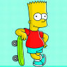 Обложка Bart Simpson Skateboard для паспорта / автодокументов