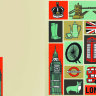 Обложка London poster для паспорта / автодокументов