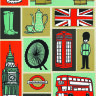 Обложка London poster для паспорта / автодокументов