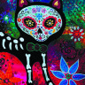 Обложка Los Muertos Cat для паспорта / автодокументов