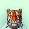 Обложка Тигр в рубашке для паспорта / автодокументов