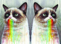 Обложка Grumpy Cat для паспорта / автодокументов