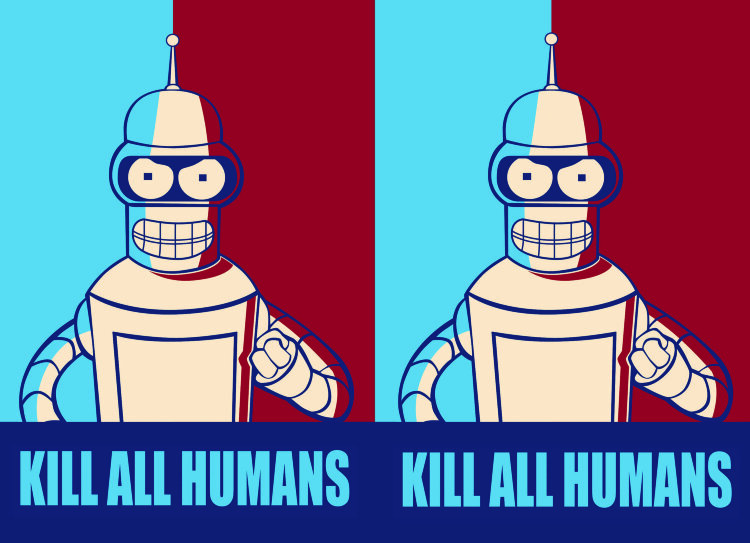 Обложка Kill all humans для паспорта / автодокументов