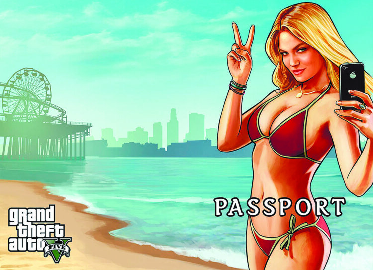 Обложка Gta 5 v2 для паспорта / автодокументов