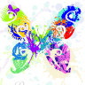 Обложка Разноцветные бабочки для паспорта / автодокументов
