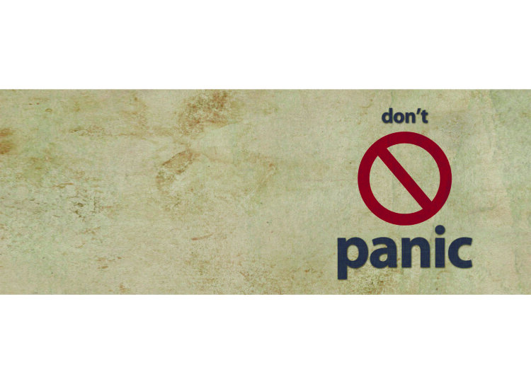 Обложка Dont panic для студенческого билета