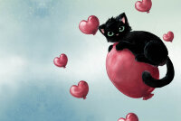 Обложка Кот и сердечки для ВетКнижки