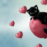 Обложка Кот и сердечки для ВетКнижки