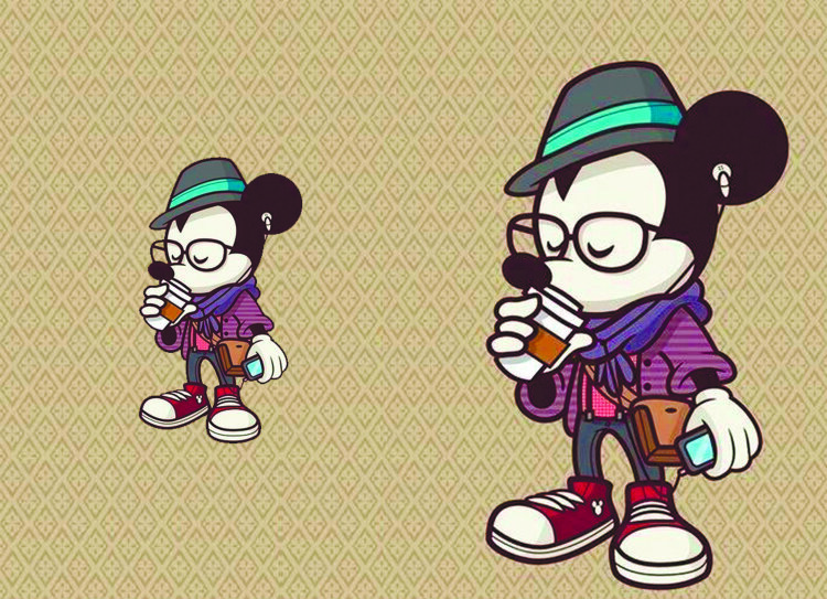 Обложка Mickey hipster для паспорта / автодокументов