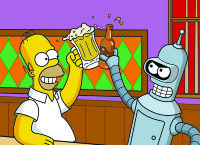 Обложка Homer and Bender для паспорта / автодокументов