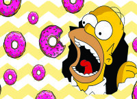 Обложка Homer love donut для паспорта / автодокументов