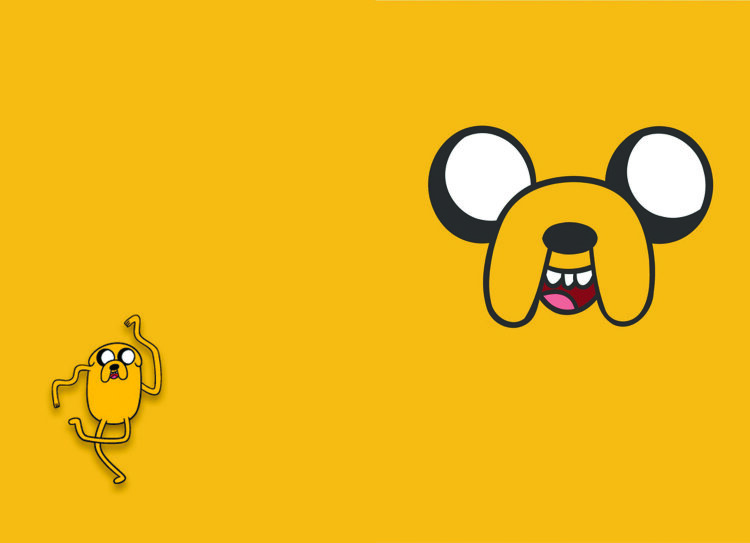 Обложка Adventure time Jake yellow для паспорта / автодокументов