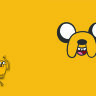 Обложка Adventure time Jake yellow для паспорта / автодокументов