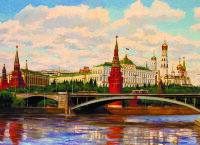 Обложка Moscow river для паспорта / автодокументов