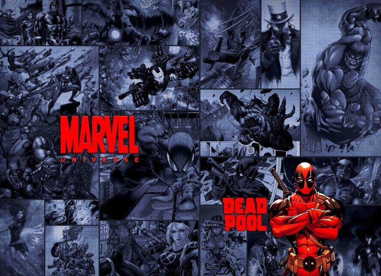 Обложка Marvel Univers Deadpool для паспорта / автодокументов