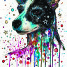 Обложка Собака арт для паспорта / автодокументов