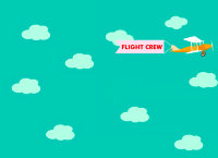 Обложка Flight crew cartoon для паспорта / автодокументов
