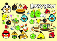 Обложка Angry Birds для паспорта / автодокументов