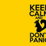 Обложка Keep Calm Dont Panic для паспорта / автодокументов