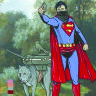 Обложка Super Man Art Wolf для паспорта / автодокументов