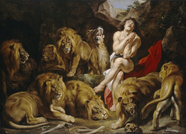 Обложка Даниил в яме со львами Рубенс для паспорта / автодокументов