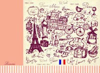 Обложка Paris poster для паспорта / автодокументов