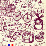 Обложка Paris poster для паспорта / автодокументов