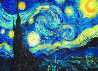 Обложка Ван Гог Звездная ночь для паспорта / автодокументов