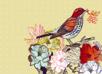 Обложка Осенняя птица для паспорта / автодокументов