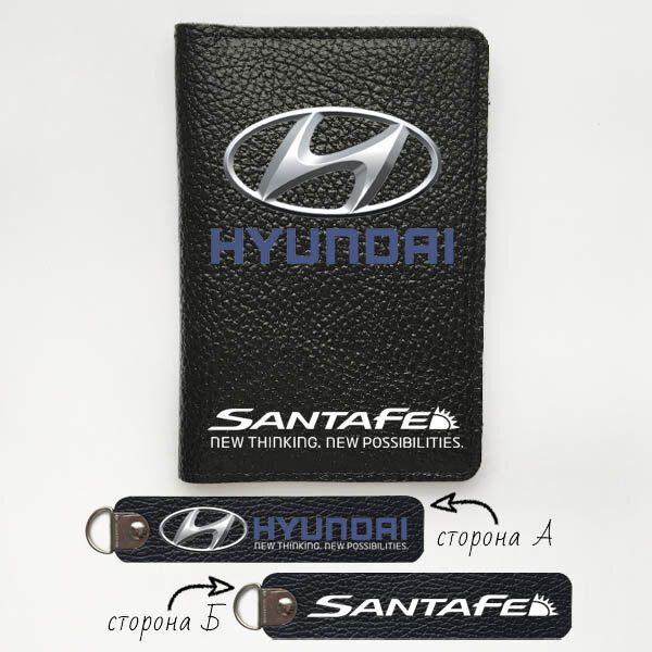 Автодокументы, набор для Hyundai SantaFe black