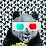 Обложка Панда в кино для паспорта / автодокументов